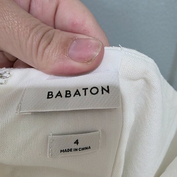 Babaton Women’s White Linen Blend Halter Mini Dress – Size 4 - Picture 5 of 13
